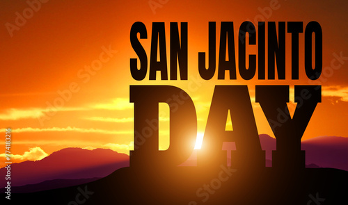 San Jacinto day. Texas. Holiday concept. 3d illustration photo