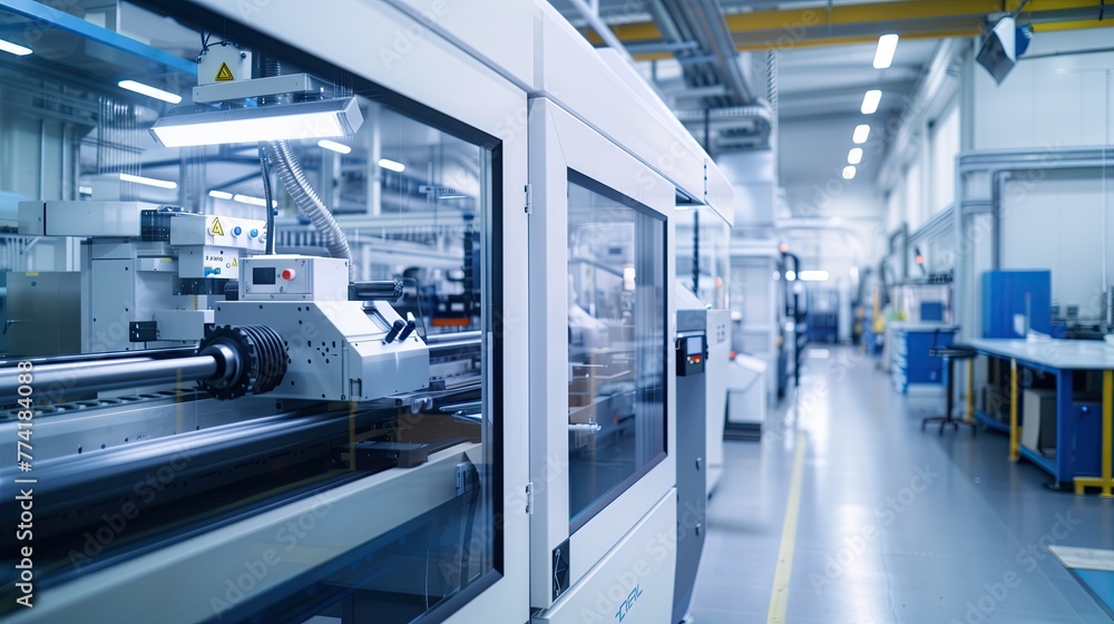 Obraz premium Production line that also produces medical device parts.