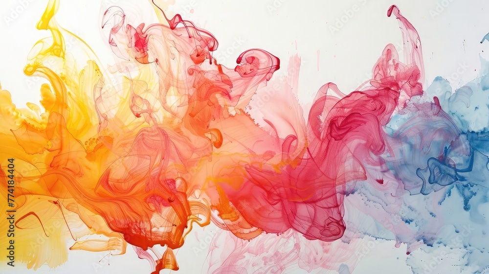 Watercolor Whimsy: Nerves Dance on a White Canvas with Brush's Flick