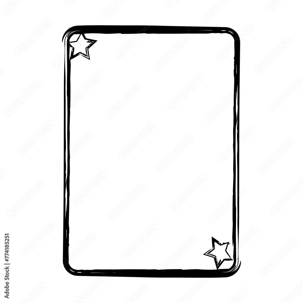 Star frame border grunge stroke element, brush shape icon, vertical, rectangle decorative doodle element for design in vector illustration
Star frame border grunge stroke element, brush shape icon, vertical, rectangle decorative doodle element for design in vector illustration