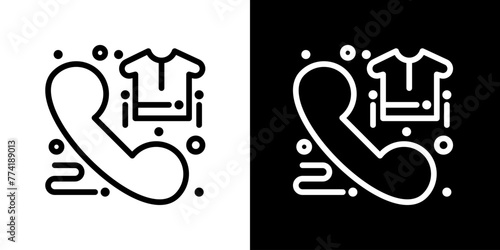 Clothes shop icon. Black icon. Business icon. Line icon. Icon set. © Vector_Art