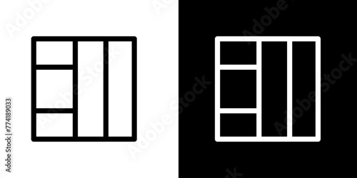Square icon. Black icon. Business icon. Line icon. Icon set. © Vector_Art