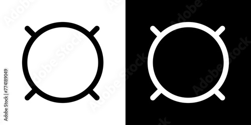Circle icon. Black icon. Business icon. Line icon. Icon set. © Vector_Art