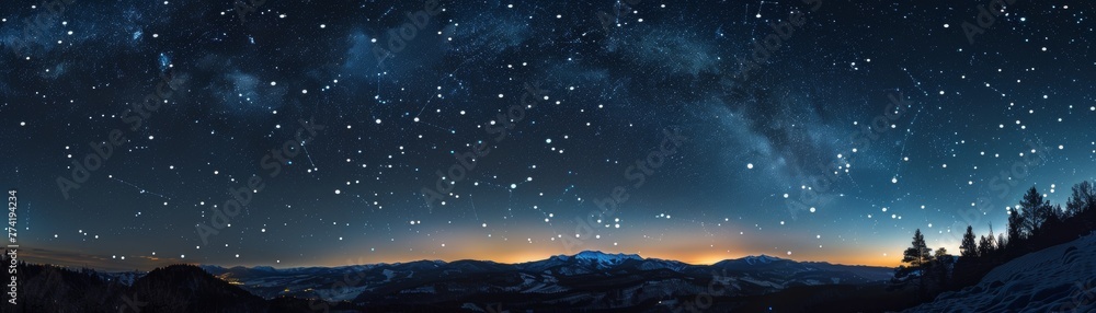 Fototapeta premium A night sky filled with the promise of wishes