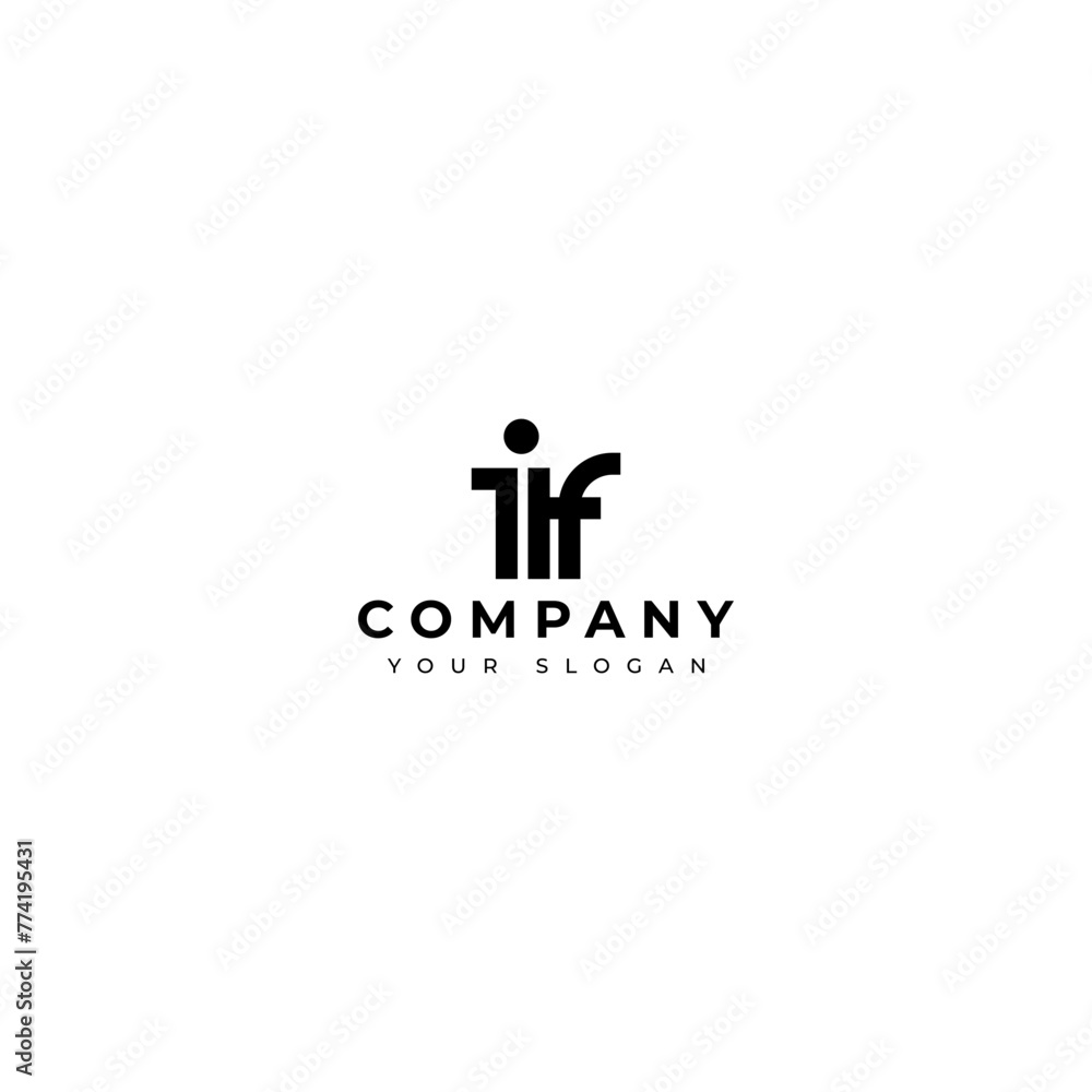 Modern Letter if logo vector design template Modern Letter if logo vector design template