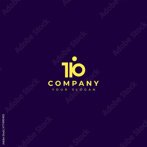 Modern Letter io logo vector design template