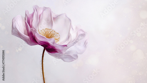 Abstrakcyjny makro kwiat, fioletowy mak