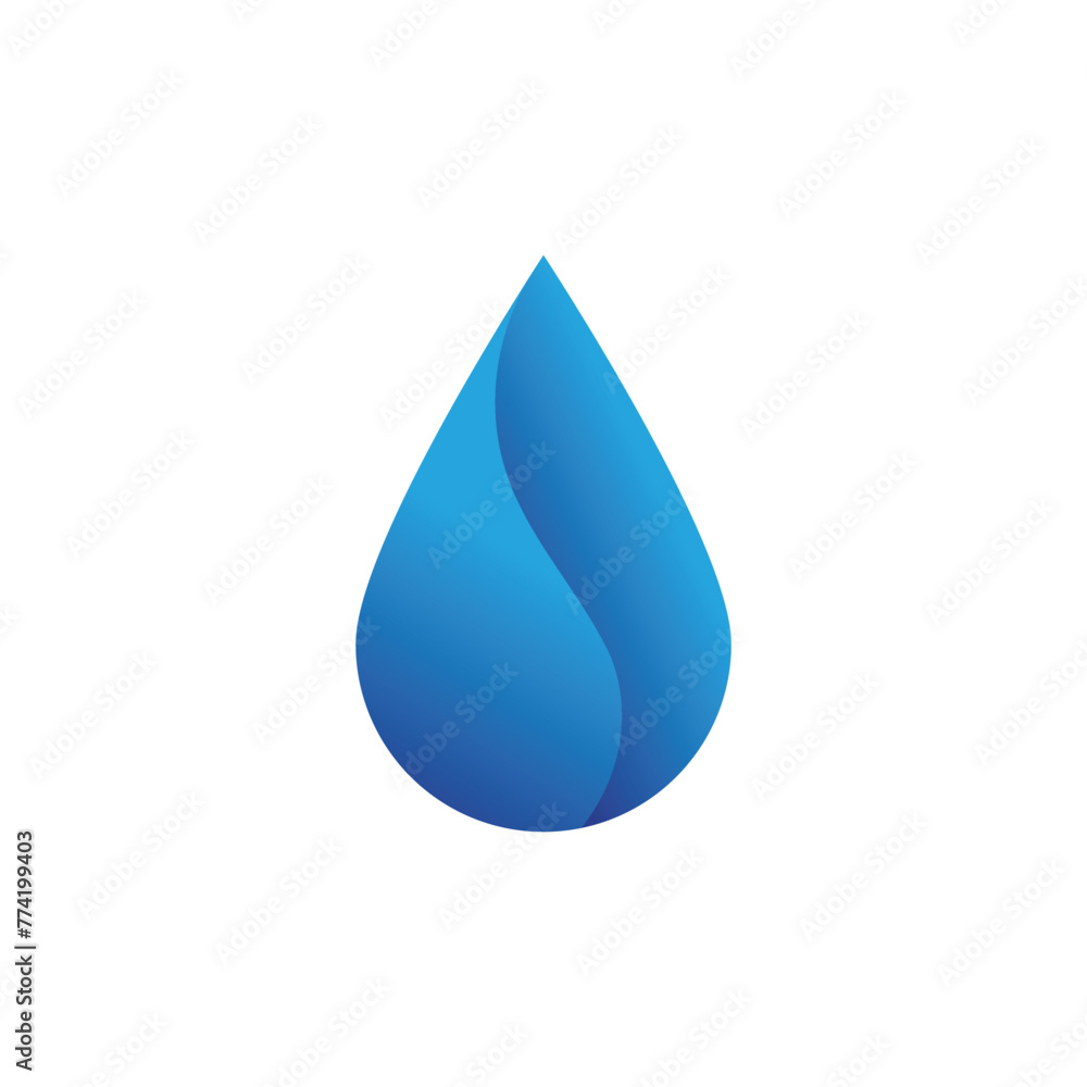 Water drop illustration logo vector design