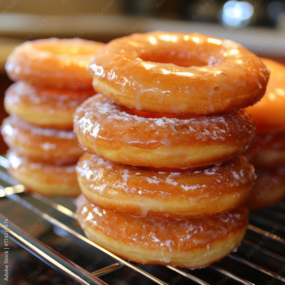 Freshly made donuts in the kitchen. Freshly made donuts in the kitchen.