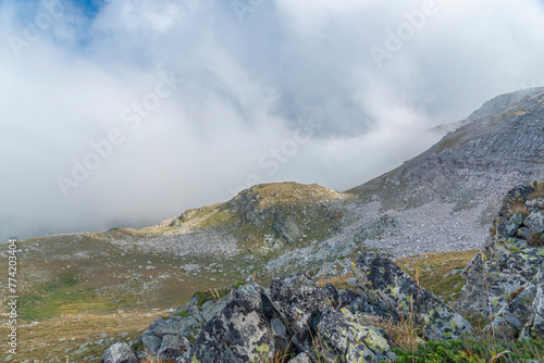 uludag glacial lake trekking and camping point reflection of the lake fog cloudy sky wonderful images of nature