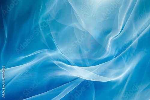A close-up of intertwining blue and white swirls, creating a tranquil and harmonious background.
