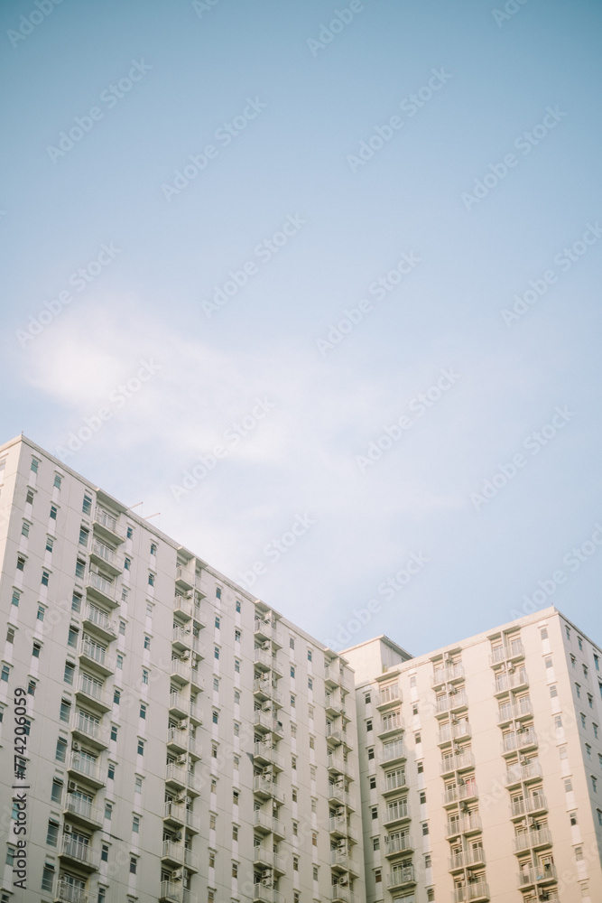 a luxury apartment in Bogor with a clear sky as a background