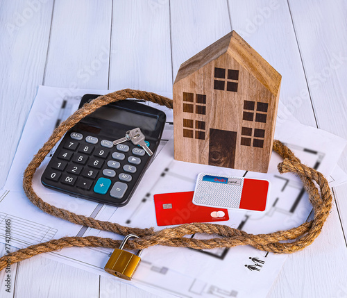 Canvas Print Home loan concept