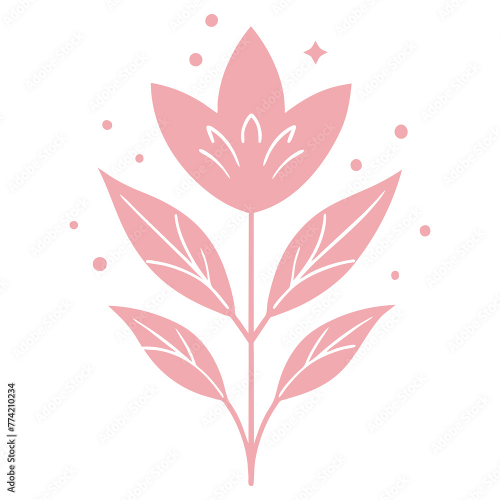 flower leaf plant drawing