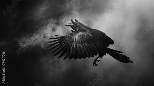 Crow and magic black atmosphere © brillianata