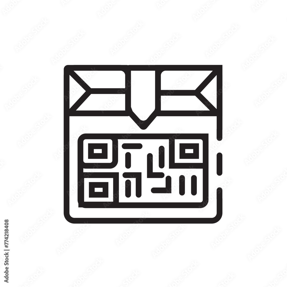 Code Internet Package Line Icon Code Internet Package Line Icon