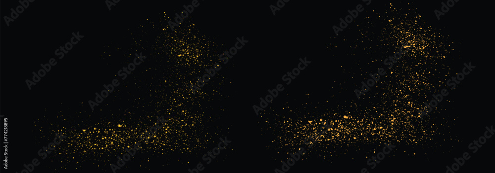 Isolated golden confetti gold glitter background design for design