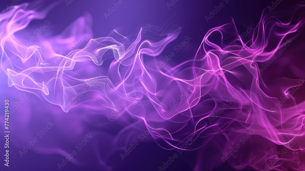 Fototapeta premium Abstract digital shape background. Purple smoke background