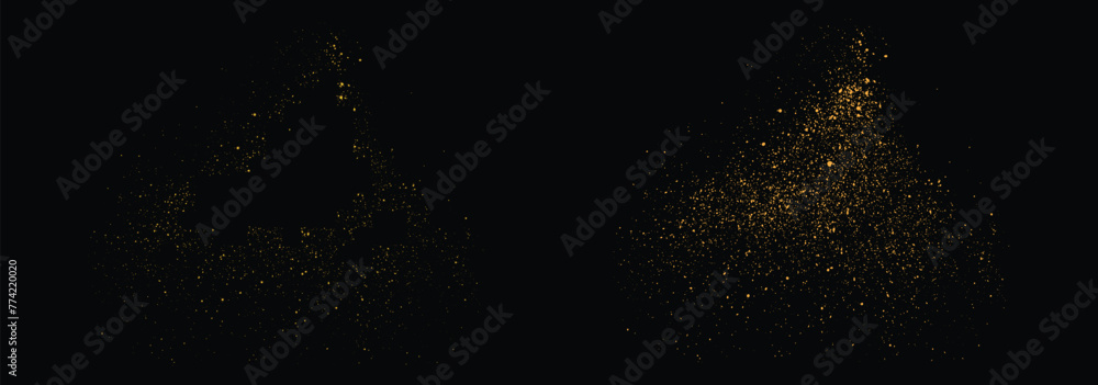 Vector gold glitter abstract confetti background on a black background Vector gold glitter abstract confetti background on a black background