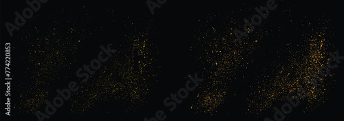 Vector shine texture gold glitter confetti background