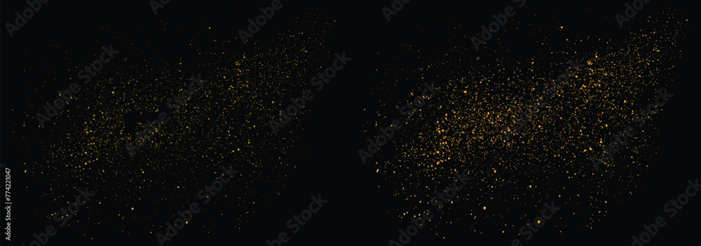 Golden glowing illustration gold glitter effects background