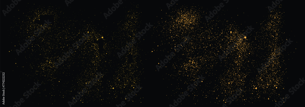 Confetti shiny gold glitter background design element