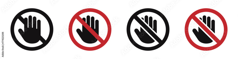 Don't touch vector icon designs Don't touch vector icon designs