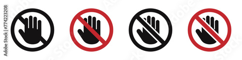 Don't touch vector icon designs photo