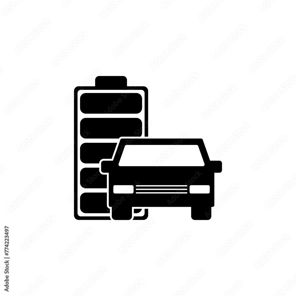 Hybrid Car flat vector icon. Simple solid symbol isolated on white background Hybrid Car flat vector icon. Simple solid symbol isolated on white background