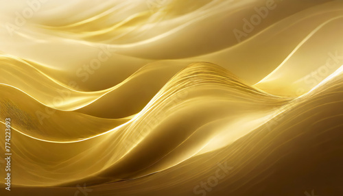 Golden color Abstract wave background. Abstract soft color waves
