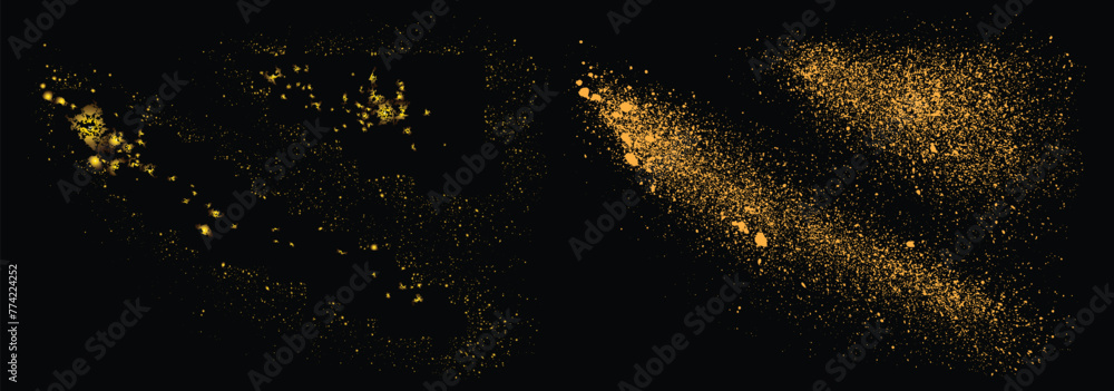 Fototapeta premium Vector gold glitter shiny background effect