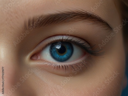 A Close-Up of the Human female eye.