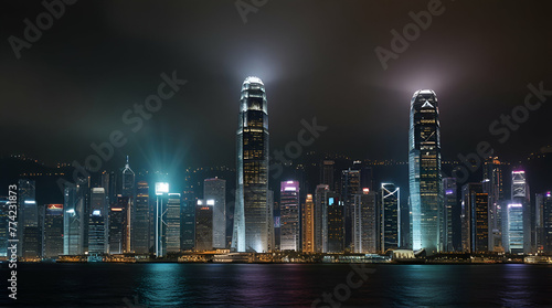 Hong Kong Harbour .Generative AI