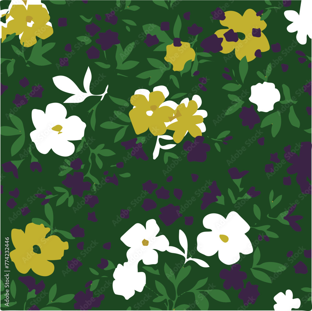 Obraz premium Seamless Floral Pattern Stock Illustration