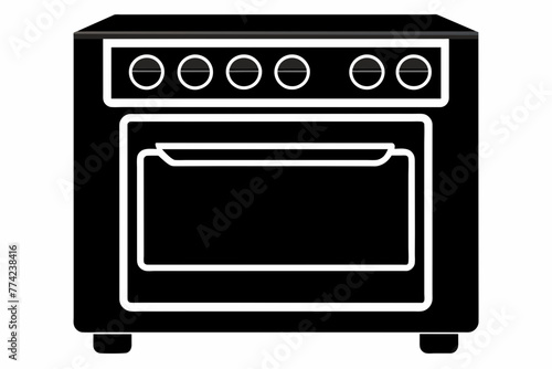 electric oven vector illustration silhouette black