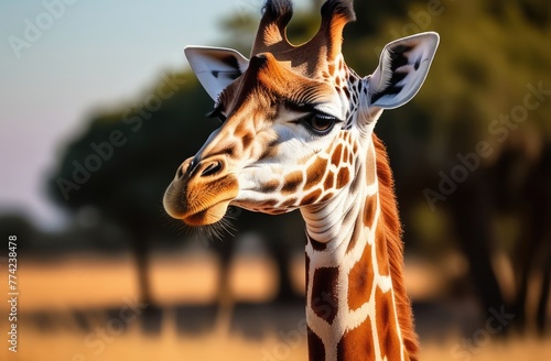 Close-up portrait of a giraffe