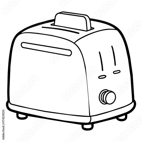 toaster isolated on white