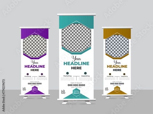 Creative Marketing standee banner design template 