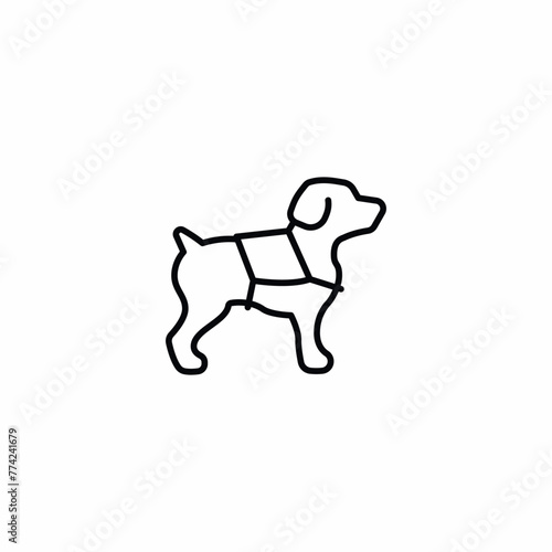 Dog Police K-9 icon vector
