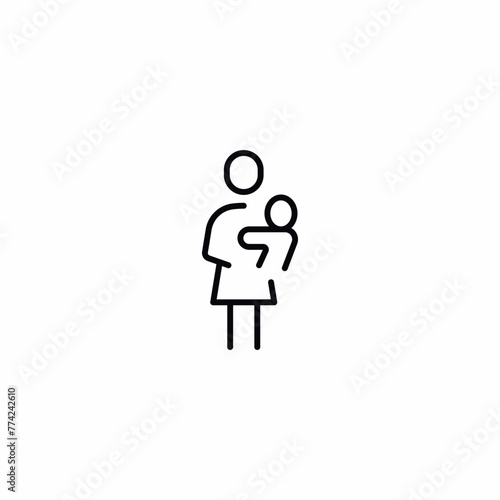 Single Mother with Children icon