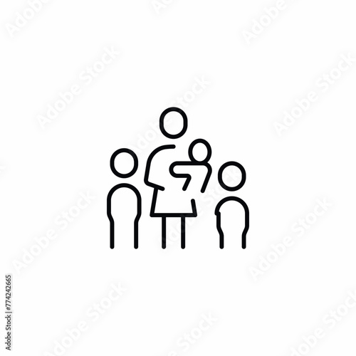Single Mother with Children icon