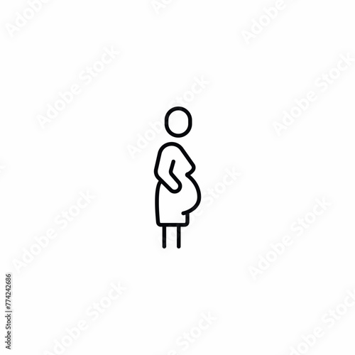 Pregnant Woman Baby Maternity icon