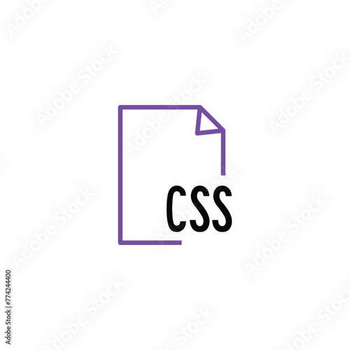 CSS file format document icon