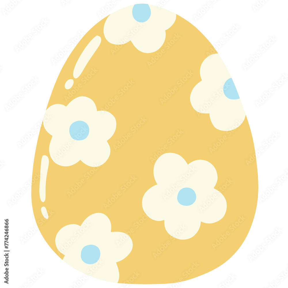 yellow flower pastel Easter egg in party , summer and spring mood. seasonal png clipart for card decoration. yellow flower pastel Easter egg in party , summer and spring mood. seasonal png clipart for card decoration.