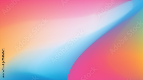 Abstract wave Gradient blue, purple and yellow minimal soft colors. For vector art design with a web banner