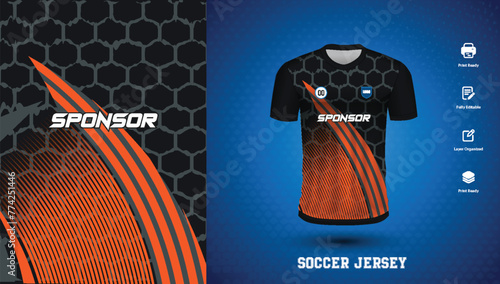 soccer jersey design for sublimation or sports tshirt design for cricket football
