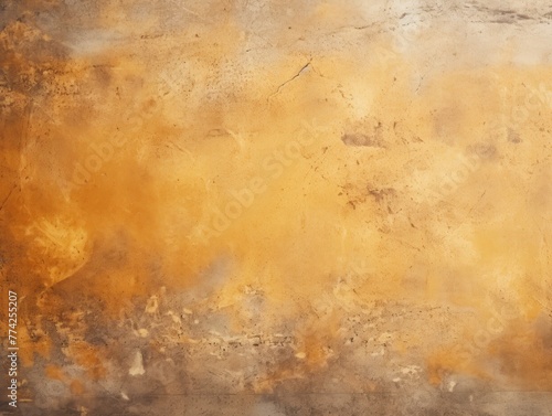 Amber barely noticeable color on grunge texture cement background pattern with copy space © Lenhard