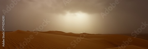 desert, sandstorm with cloudy sky photo