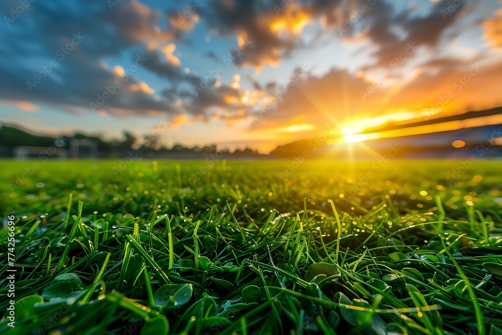 A field of grass with a bright sun shining on it A field of grass with a bright sun shining on it
