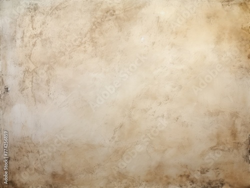 Beige barely noticeable color on grunge texture cement background pattern with copy space 